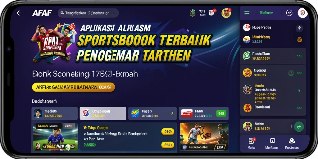 Screenshot AFAF menampilkan tampilan taruhan olahraga yang menarik.
