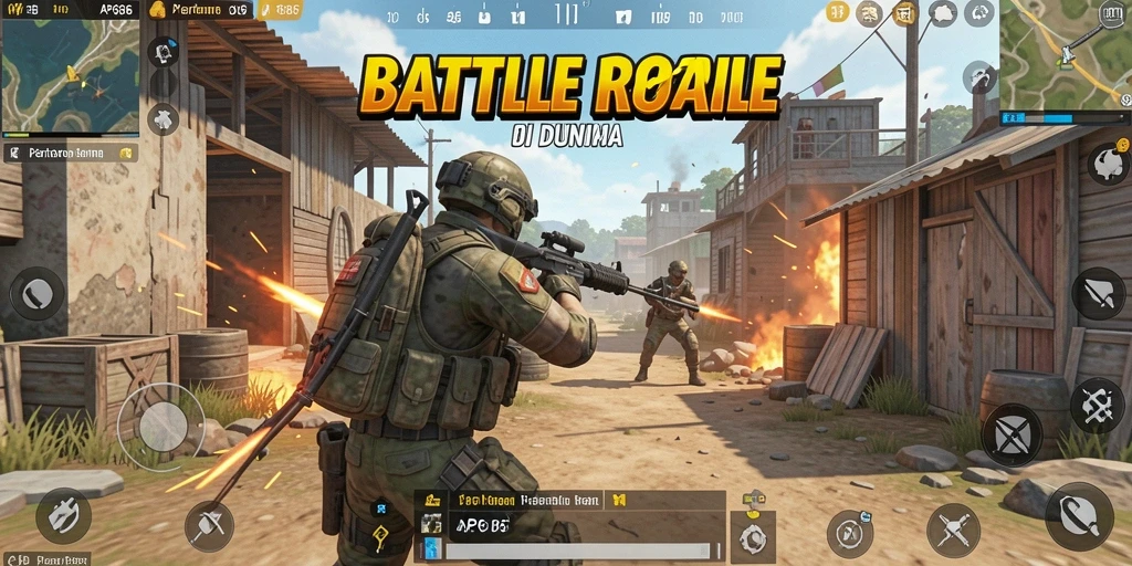Tangkapan layar AP686 yang memperlihatkan aksi seru dalam Battle Royale.