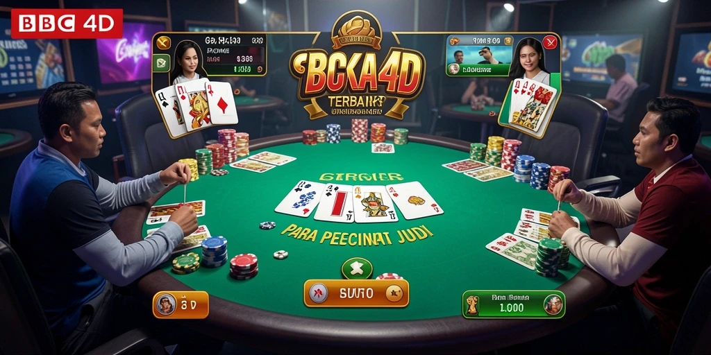 Tampilan exciting dari gameplay Poker di BBCA4D.