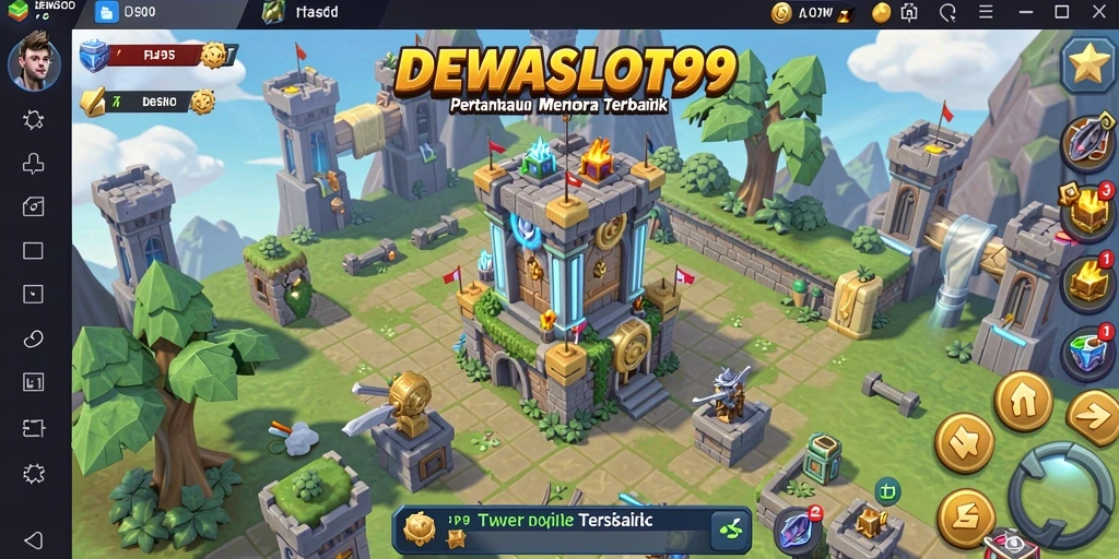 Tampilan gameplay DEWASLOT99 yang mendebarkan dengan strategi menara.