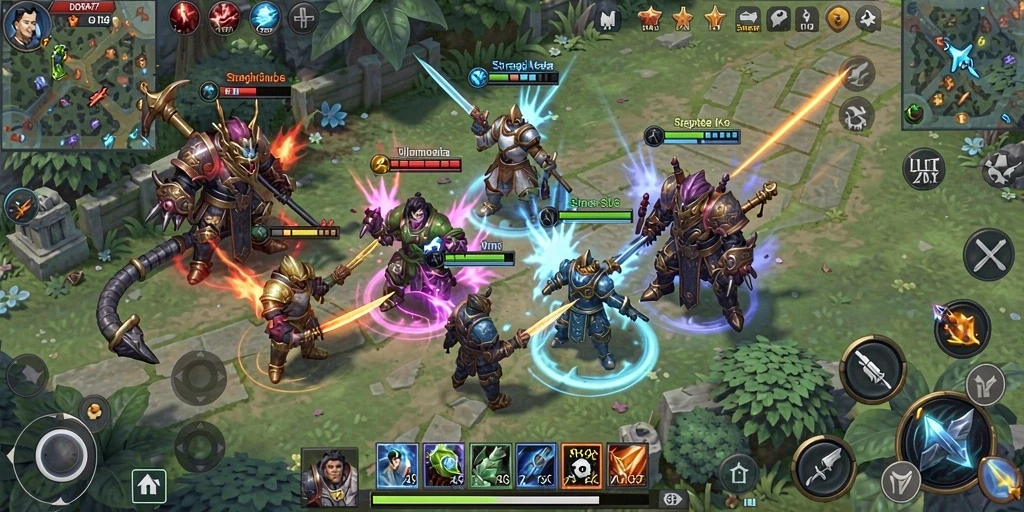 Tampilan gameplay yang mendebarkan dalam DORA77 dengan pertempuran strategi.