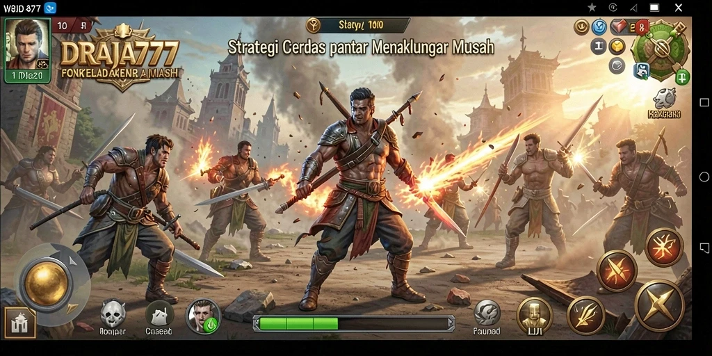 Tampilan gameplay DRAJA777 yang menegangkan dalam pertempuran strategi.