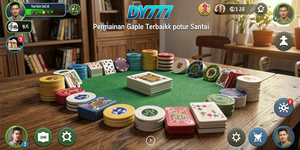 Tampilan gameplay seru dari DY777 saat bermain Gaple.