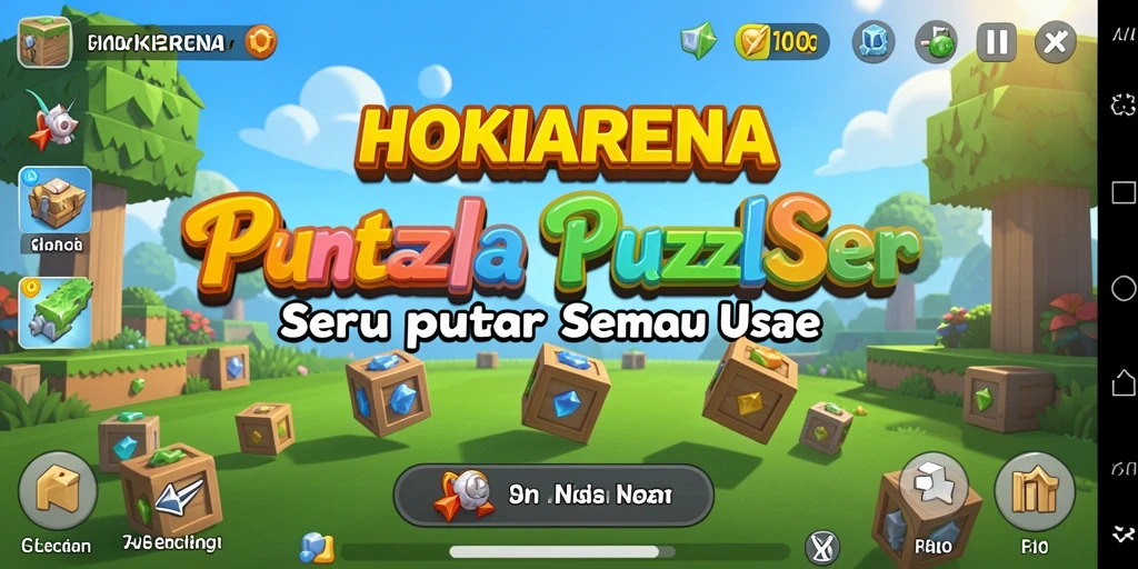 Tampilan gameplay dari HOKIARENA dengan tantangan puzzle yang seru.