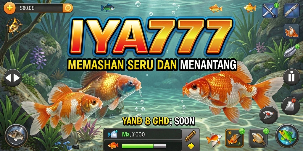 Tampilan gameplay IYA777 dengan ikan berwarna-warni di lautan.