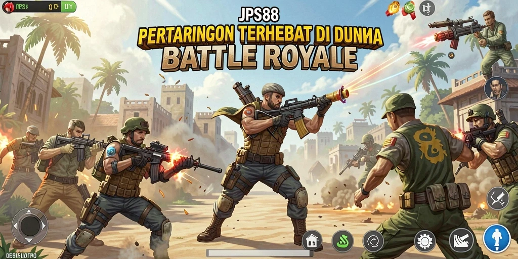 Tangkapan layar utama JPS88 menunjukkan aksi pertempuran intens di medan perang.