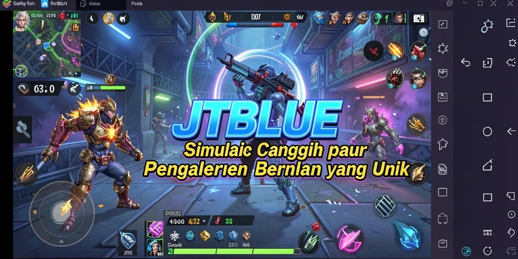 Tampilan gameplay JTBLUE yang memukau dalam simulasi interaktif.