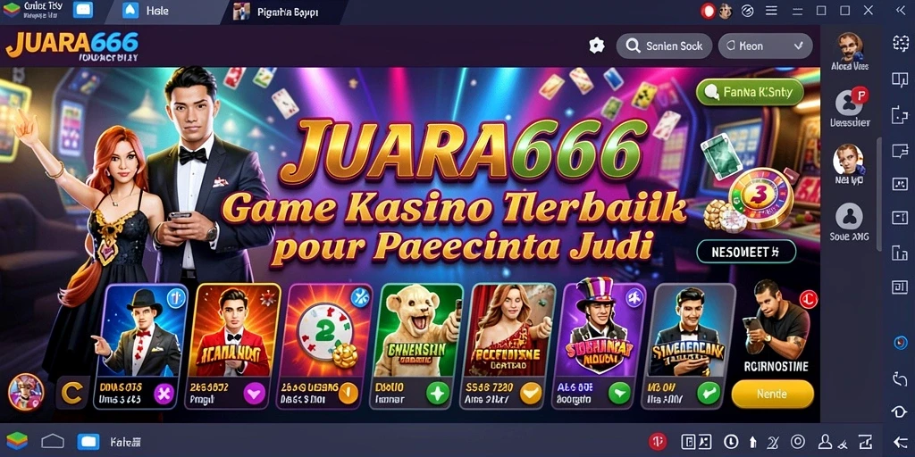 Tampilan gameplay seru JUARA666 di dalam aplikasi Kasino.