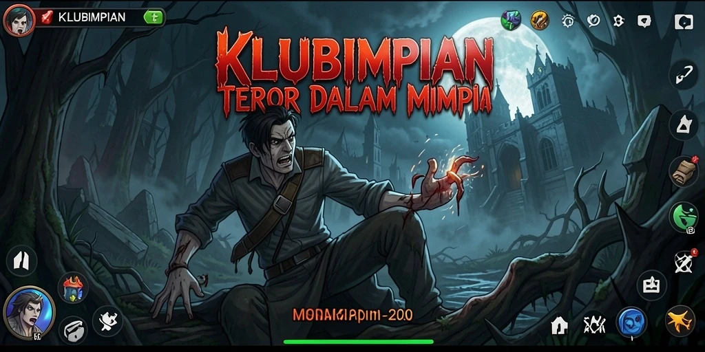 Tangkapan layar menampilkan makhluk menyeramkan dalam game KLUBIMPIAN.