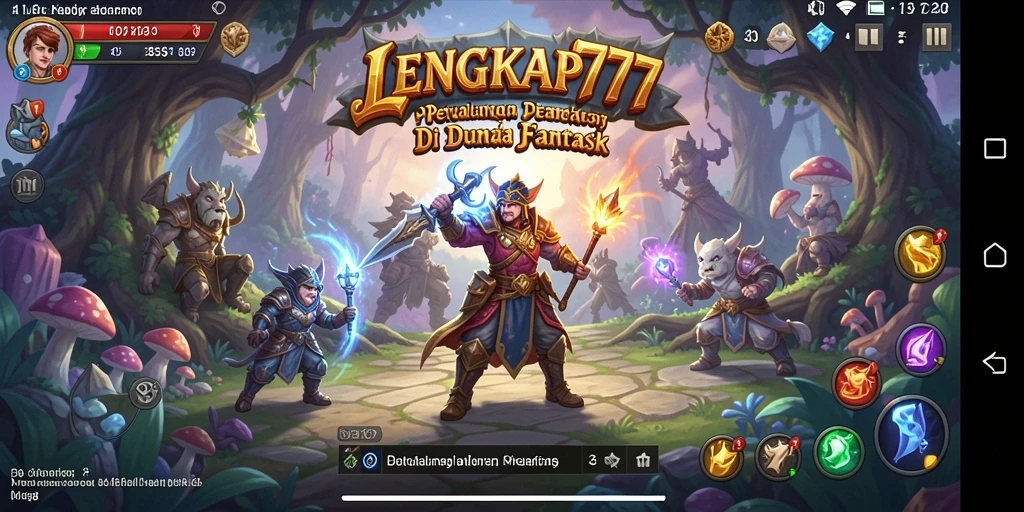 Screenshot LENGKAP777 menampilkan aksi seru dalam pertarungan RPG.