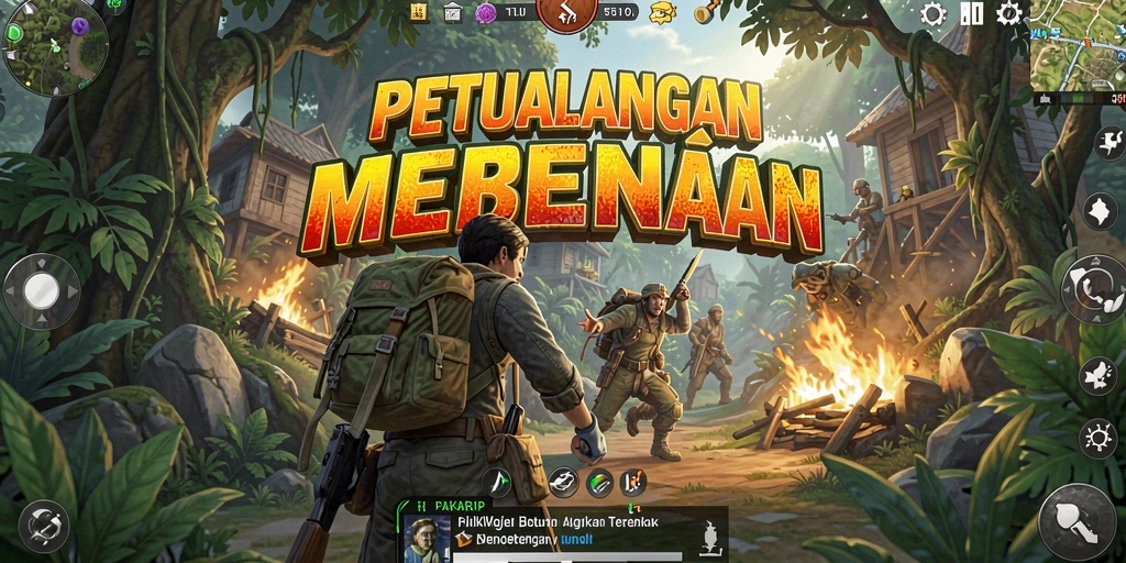 Screenshot gameplay PAKARJP menampilkan aksi petualangan di dunia terbuka.
