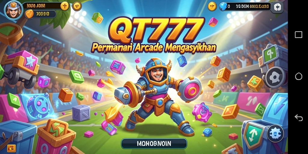 Tangkapan layar gameplay menunjukkan aksi seru dari QT777.
