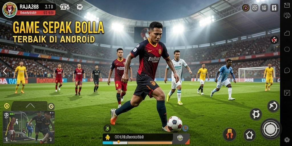 Tampilan gameplay seru dari RAJA288 yang menghadirkan aksi sepak bola.