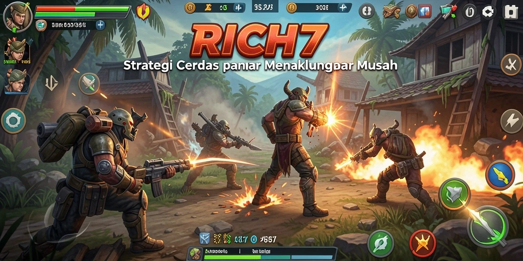 Tampilan gameplay RICH7 yang impresif dengan strategi mendalam.