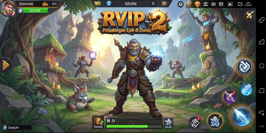Tangkapan layar gameplay <strong>RVIP2</strong> menunjukkan aksi mendebarkan dalam dunia RPG.