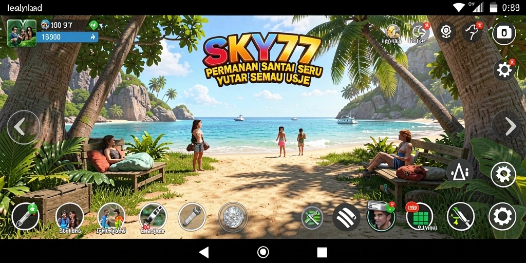Tampilan gameplay menarik dari SKY77 dengan fitur Casual.