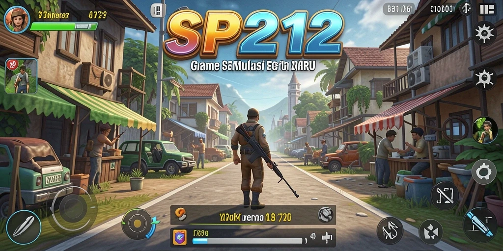 Screenshot utama SP212 menampilkan aksi gameplay yang menakjubkan dalam dunia simulasi.